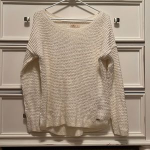 Hollister white sweater